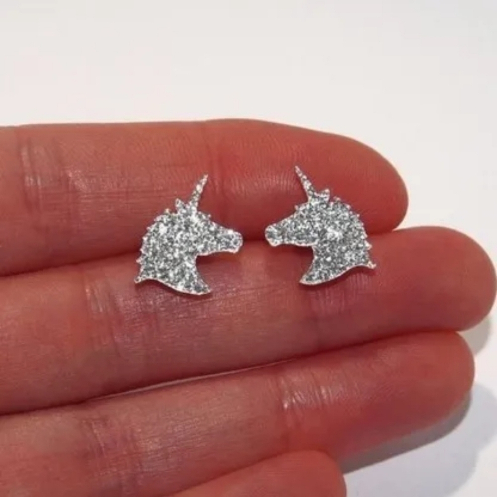 Sparkly Unicorn Earrings for Kids & Adults - Picture 1 of 7